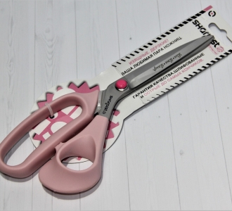 Ножницы SHARPIST 23 см розовые с эргономичной ручкой