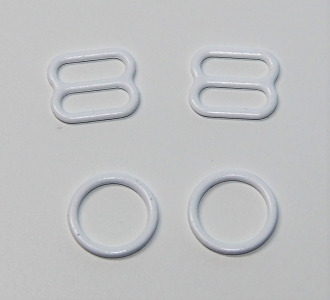 Комплект металл 10 мм Белый (кольцо 2 шт + регулятор 2 шт)