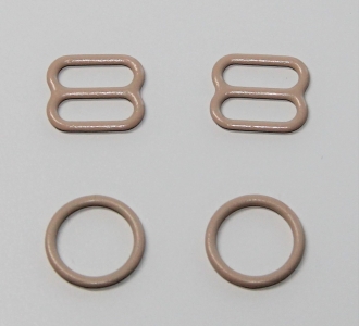 Комплект металл 10 мм Бежевый (кольцо 2 шт + регулятор 2 шт)