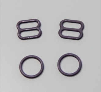 Комплект металл 10 мм Морской туман (кольцо 2 шт + регулятор 2 шт)