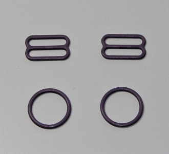 Комплект металл 15 мм Морской туман (кольцо 2 шт + регулятор 2 шт)